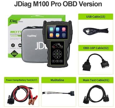 шиномонтажное оборудования: ДИАГНОСТИЧЕСКИЙ МОТОСКАНЕР JDIAG M100 PRO для диагностики водной — 2