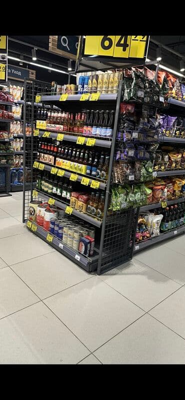 оборудование в бутик: Витрины, стеллажи, полки торговые металлические б/у, полка магазинная — 20