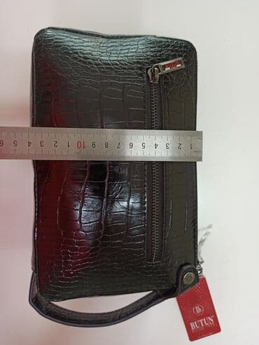 купить ремень кожаный мужской: Барсетка, Butun, Материал: Натуральная кожа, Застежка на молнии, Множество карманов, Оригинал, Новый — 4