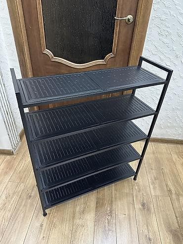 желе: Обувница металлическая 5полок( черный, белый, графитовый) Размер — 2