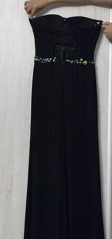 туника классная: Вечернее платье, Длинная модель, Без рукавов, Корсет, S — 2