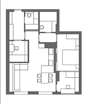 8: 2 комнаты, 80 м², Джальская больница Элитка, 8 этаж, ПСО (под самоотделку) — 3