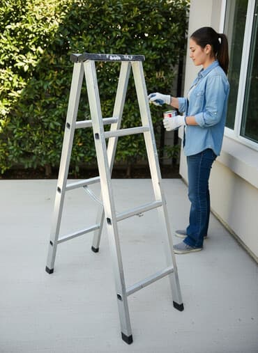 складные лестницы: Металическа стремянка-двусторонняя -Высота 1, 5 метр — 3