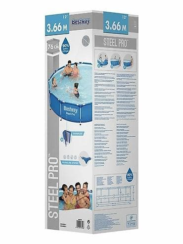 Спорт и отдых: 366/76см. Bestway 56706 BW Каркасный бассейн Steel Pro, 6473л — 10