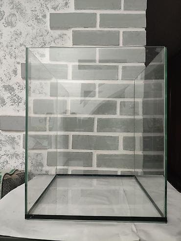 Аквариум из прозрачного стекла 50л - Форма: прямоугольный, без крышки