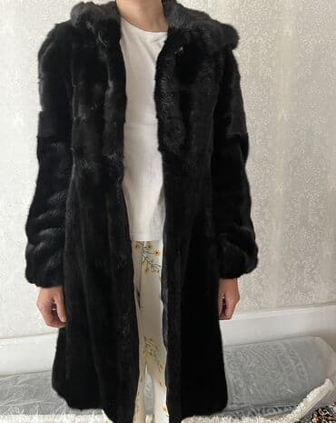 Атайын кийим: Шуба, Норка, Тизеден, Капюшону бар, S — 3