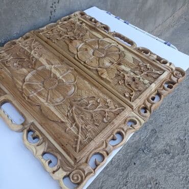 продаю в связи с переездом: Резная деревянная нардовая доска (складная) - Материал: массив — 1