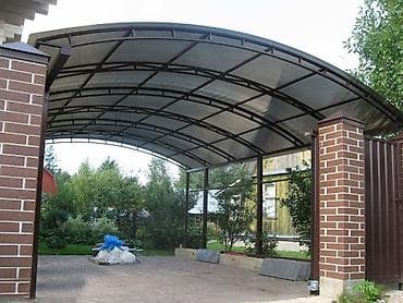 чëрный металл: Навес, Арочный, Металл, Поликарбонат, Новый, Установка — 5