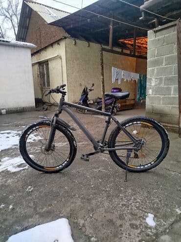 шины 26: Горный велосипед 26" - Рама: хардтейл, алюминий (матовый тёмно‑серый — 7