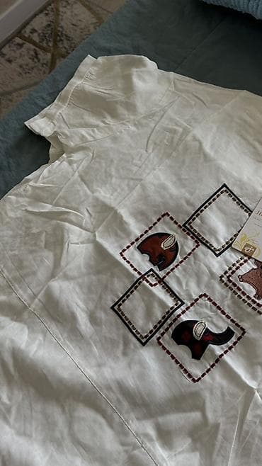 Личные вещи: Новая футболка лён с регулирующимся шнурком 
Размер оверсайз — 2