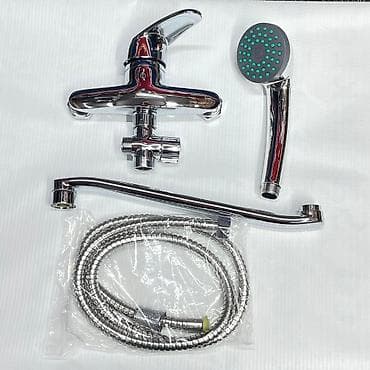 душевой кран: Смеситель для ванны с душевым набором Комплектация: - Смеситель — 1