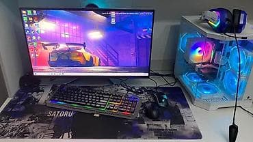 игровой экран: Игровой/рабочий компьютер с RGB-подсветкой в белом корпусе с боковыми — 2