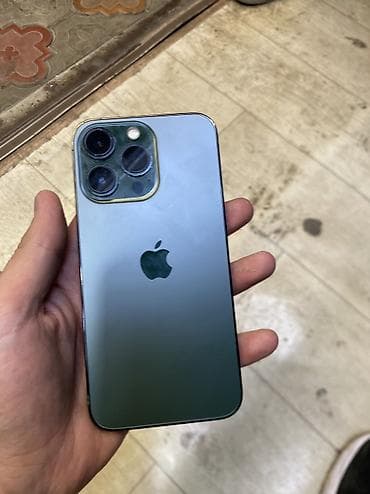 netta u pro: IPhone 13 Pro, Б/у, 128 ГБ, Matte Midnight Green, Чехол, 87 % — 3