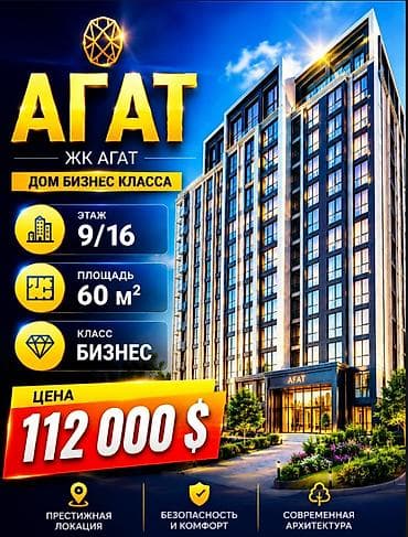2 комнаты, 60 м², Элитка, 9 этаж, Евроремонт