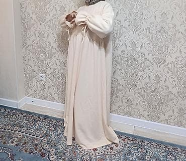 ризо: Повседневное платье, Made in KG, Осень-весна, Длинная модель, Прямое, 2XL — 2