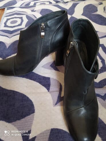 Женская обувь: Ботильоны натуральная кожа Стильные на удобных устойчивых каблуках В — 2