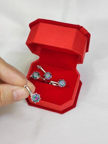 свадебные платья от производителя: Набор украшений, Проба 925, Женские, Новый — 4