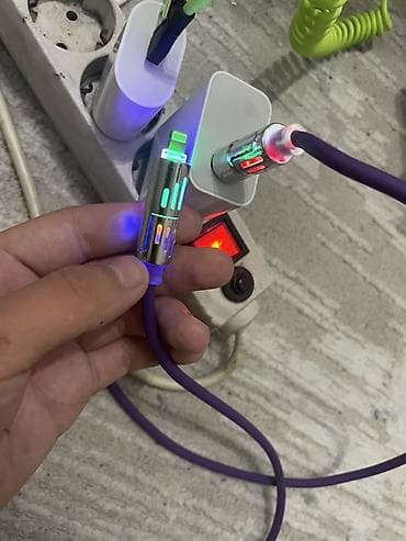 делаю: Фиолетовый кабель USB — Lightning с подсветкой Очень быстрая зарядка — 2