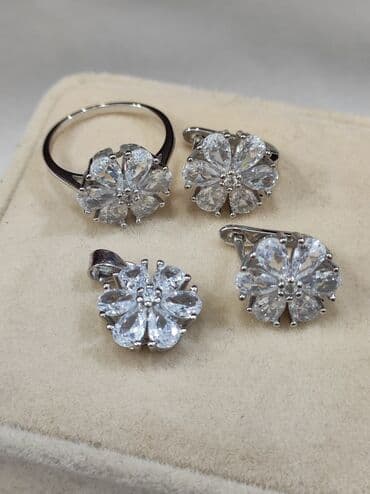 свадебные наборы ручной: Серебряный Набор Серебро 925 пробы Размеры имеются Цена Можете — 1