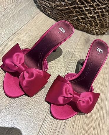 Босоножки, сандалии, шлепанцы: Босоножки, 37, Zara, Новый, цвет - Розовый, Платная доставка — 3