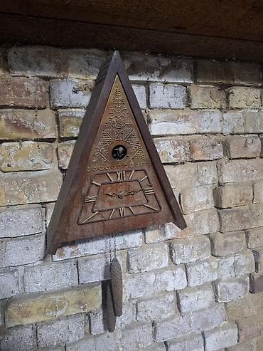 Раритетный настенные механические часы с гиревым ходом, часы "кукушка"