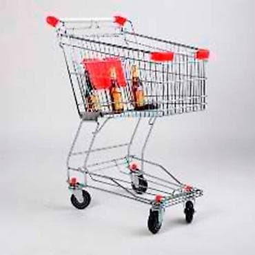 Торговое оборудование: Тележка покупательская STA060-BX Standard с детским сиденьем красная — 1