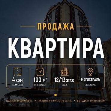 4 комнаты, 100 м², Южная Магистраль Элитка, 12 этаж, Дизайнерский ремонт — 1