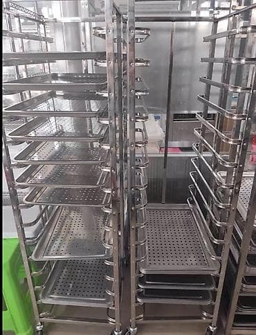 xprinter бишкек: Пекарский стеллаж на колесах - Материал: нержавеющая сталь (каркас и — 3