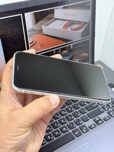 iphone 15: IPhone 11, Б/у, 128 ГБ, Белый, Чехол, Кабель, 100 % — 6