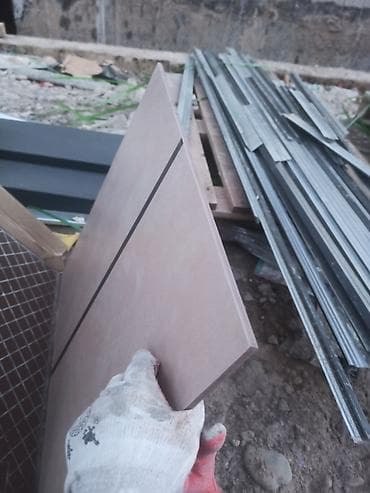 кафель местный: Назначение: Для стен, цвет - Бежевый, Матовое — 4