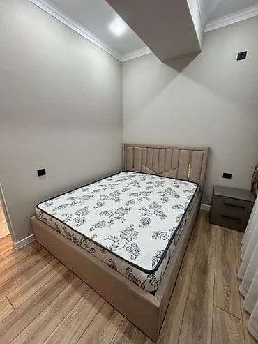 спальная: Спальный гарнитур, Новый, Двуспальная кровать, Кыргызстан, Бесплатная доставка, цвет - Бежевый — 1