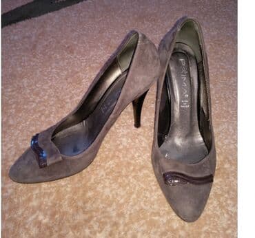 туфли беж цвет: Туфли натуральные замшевые, серые, б/у, 37 размер, одевали 1 раз — 1