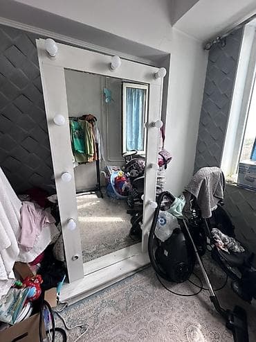 зеркало с подсветкой в полный рост: Напольное зеркало визажиста с подсветкой. - Формат: большое напольное — 1