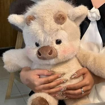 Мягкая игрушка “Бегающий телёнок” трэндовый