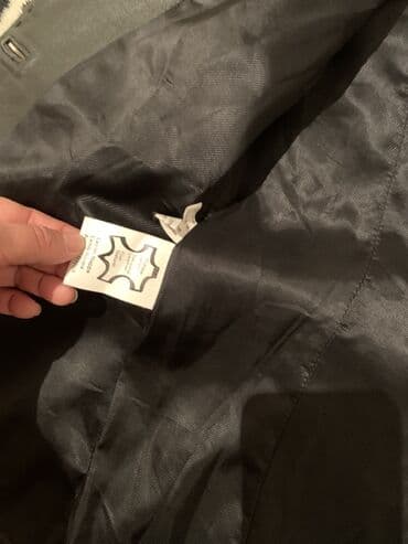 зимние куртки женские брендовые: Женский кожаный пиджак-жакет - Цвет: черный - Материал: натуральная — 6