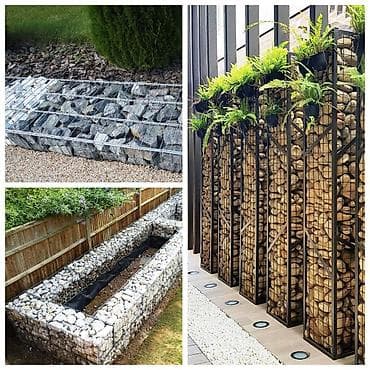 Заборы габионы, Установка