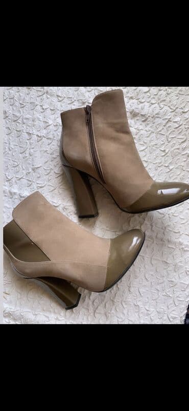 удобный обувь: Ботинки, 37, LION, Б/у, цвет - Бежевый, Самовывоз — 1