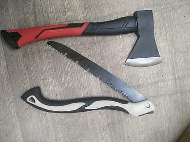 Мультитулы: Туристический набор инструментов: топорик и садовая складная пила - — 1