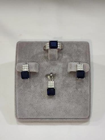 набор пандора: Серебряный Набор с камнями Сапфир Серебро 925 пробы Размеры имеются — 3