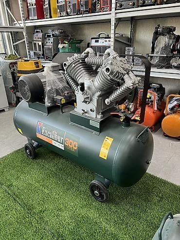 Промышленная химия: Компрессор Поршневой воздушный компрессор Excalibur ресивер 300литр - — 2