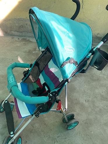 детская коляска viki: Коляска, цвет - Фиолетовый, Б/у — 5