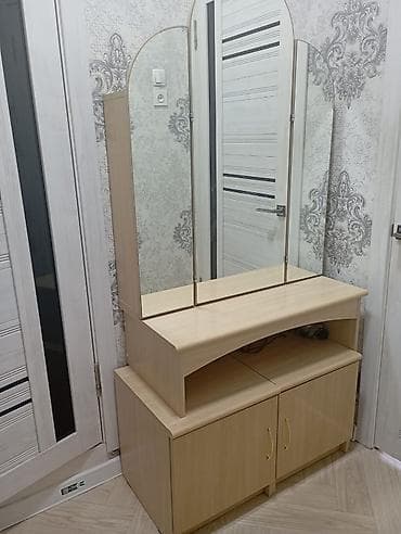 sofa bed: Спальный гарнитур, Б/у, Двуспальная кровать, Белоруссия, ДСП, Самовывоз, цвет - Бежевый — 5
