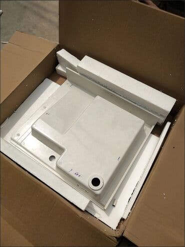 кухонный шкаф с мойкой: Раковина для ванной, Особенности: Матовое, Квадрат форма, Материал: Искусственный камень — 5