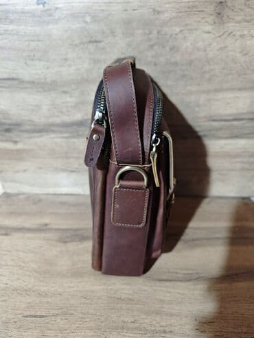 барсетка мужская кожаная ручной работы: Барсетка, Материал: Натуральная кожа, Новый — 5