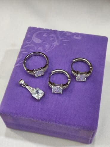 купить свадебное платье недорого: Набор украшений, Проба 925, Женские, Новый — 10