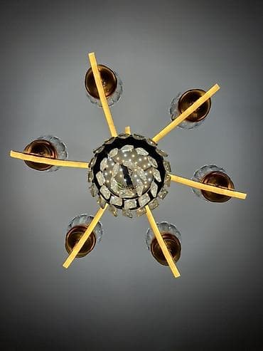 Люстры: Потолочная люстра с LED‑подсветкой и хрустальным каскадом - — 2