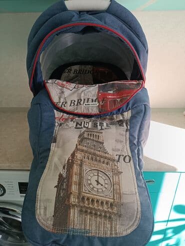 прогулочные коляски cam: Коляска, цвет - Голубой, Б/у — 6