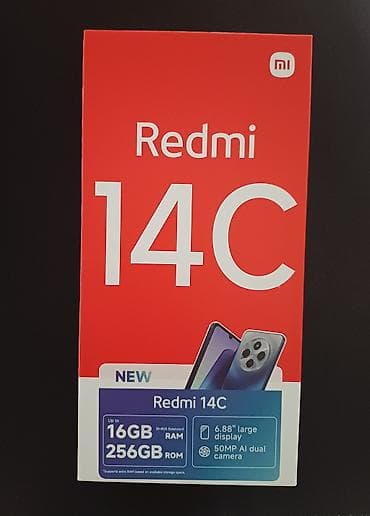 Redmi, Redmi 14C, Б/у, 256 ГБ, цвет - Черный, 2 SIM