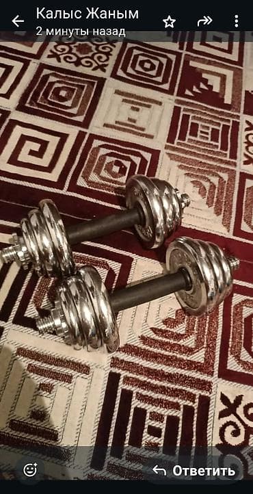 Зимний спорт: Разборные гантели с хромированными дисками - Комплект: 2 гантели. - — 1