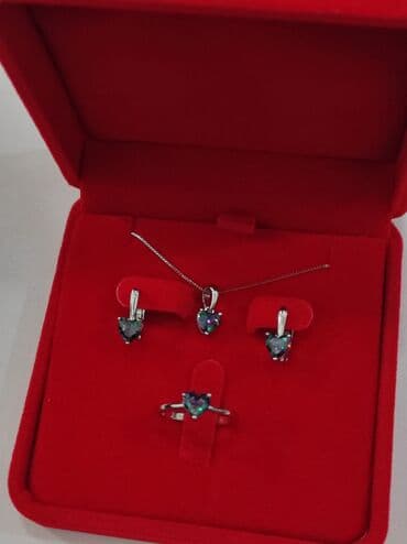 набор пандора: Серебряный Набор+ Цепочка Сердочка Дизайн под Пандора Размеры — 2